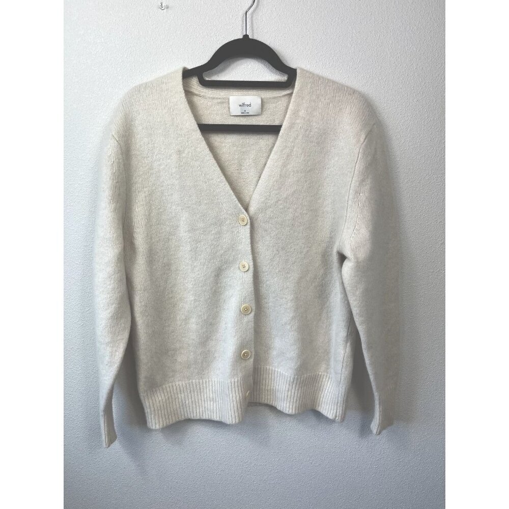 Wilfred Aritzia V Neck Cashmere Cardigan Sweater Button Up Size Medium